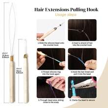 Sew In Hair Extensions Kit And Hair Extension Beads Kit, Silicone-Lined Beads, Pliers, Sewing Needle And Weave Thread | Black, Blonde, Brown Silicone-Lined Beads, Three Hole Pliers, Thread Spools - View 2