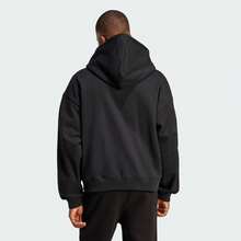 Adidas P ESS FZ HD Full Zip Loose Fit Hooded Jacket, Sports Sweatshirt, Black JC9579 - Black - View 2