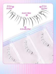 MAANGE 3 Pairs Cartoon Rhinestone Lower Eyelashes, Transparent Stem Natural Style, Fine Natural Lower Eyelashes, Japanese Anime Style DIY Cosplay Lower Eyelashes, Reusable For Women And Girls, Comfortable Wear, Lower Eyelashes, Strip Lashes, Cute And Eye-Catching Lower Eyelashes, Essential For Dating, Travel, Concerts - Multicolor - View 7