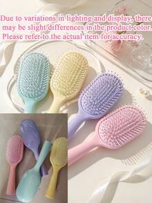 4/1Pc Air Cushion Massage Hair Comb,Multi Color Plastic Hair Comb,Tangle-Free Hair Care, For Daily Use & Trip,Portable Hair Styling Accessory Portable Airbag Massage Comb - Must-Have For Travel Christmas Gift - Multicolor - View 12