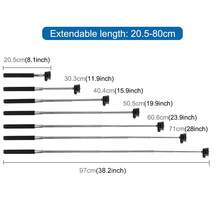 PULUZ 可伸縮自拍棒 22.5-80cm，相容 及其他運動相機 - 查看 7