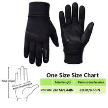 Men's Lightweight Touchscreen Climbing Gloves, Silicone Anti-Slip Palm, Windproof & Warm, Suitable For Hiking, Mountaineering And Outdoor Activities - Black - View 4