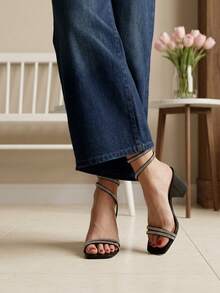 Women Heeled Sandals - Black - View 2