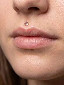 TOKRING 3pcs 16G Lip Rings Plastic Labret Studs,Snake Bite Piercing Lip Piercing,Colorful Flexible Acrylic Tragus Nail Helix Earring Stud,Length 6/8/10mm - 3pcs - View 4