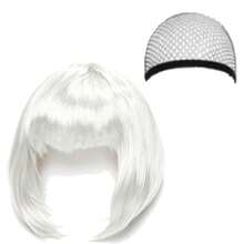 1/2Pcs Multi-Color Optional Short Bangs Bobo Wig For Women Versatile Hair Wig Daily Party Hairpiece For 80s Party Music Festival Cosplay Halloween - Multicolor - View 42