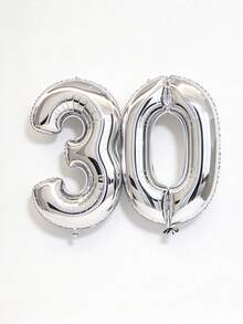 2pcs 40 Inch Large Silver Number Foil Balloons, Big Number 0-9 Balloons, For Birthday Party Anniversary Wedding Decoration - Multi-color - View 10