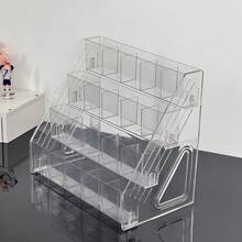 1 buah Organizer Penyimpanan Spidol, Rak Display Meja Multi-Kompartemen Miring dengan Rak yang Dapat Dilepas, Tempat Alat Tulis Plastik untuk Spidol, Pulpen Gel, Pulpen Warna & Perlengkapan Menggambar Seni - pemegang penanda - View 13