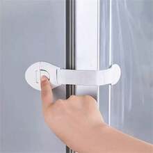 10/5/1pc White Cabinet Lock - Drawer And Cabinet Door Lock - Plastic Lock (Slight Color Variations May Occur; Please Refer To The Actual Product.) - Multicolor - View 5