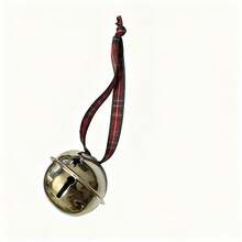 Classic Christmas Bell With Plaid Ribbon - Christmas Tree Decoration, Suitable For Holiday Decor, Can Also Be Hung By The Window As A Wind Chime - Multiple Styles - View 7