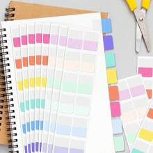 120 Sheets PET Index Tabs, Colored Writable Translucent Multi ...