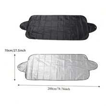 1pc All-Season Foldable Car Cover And Sunshade Curtain - Heavy Duty Snowproof, Windproof, UV-Resistant With Transparent View - Suitable For Sedan, SUV, Truck - Handles Heavy Snow And Extreme Cold - Convenient Storage Design - Multi-Functional Vehicle Accessory - D - Multi-color - View 3