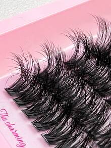216pcs DIY D Curl Lengthening Eyelash Extension Mixed Tray, 80D Soft Faux Mink Eyelash Clusters, Individual Lashes, False Eyelashes, Cluster Lashes - D - View 5