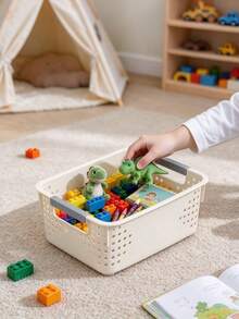 1/2pcs Storage Baskets, Miscellaneous Storage Bins, Multi-Functional Storage Boxes, Large Capacity Organizing Baskets, Multi-Purpose Design With Handles, Durable And Sturdy, Suitable For Bedroom, Kitchen, Closet, Bathroom, Laundry Room, Toys, Christmas Home Storage - View 3