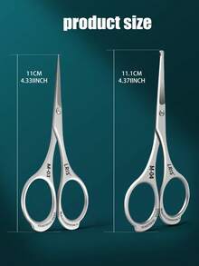 LRIS Stainless Steel Grooming Scissors Set, Round-Tip Nose Hair Scissors And Fine-Tip Eyebrow Scissors, Serrated Blade Suitable For Facial Hair, Beard, Eyebrows, Portable Unisex Personal Grooming Tool - View 6