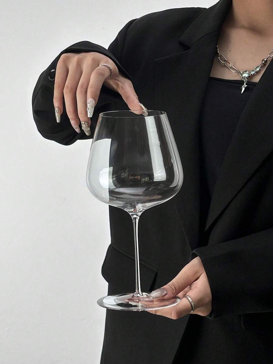 2pcs Crystal Wine Glasses, Handmade Stemware, Beautiful Clinking Sound, Suitable For Wine, Cocktails, Champagne, Elegant Design
