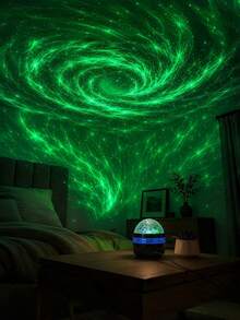LED Projector Night Light With Aurora Borealis - USB Powered, ABS Plastic, Includes Remote Control, Suitable For Bedroom, Living Room, And Office Decoration, Perfect For Christmas, Birthday Parties, Creating Ambiance, And Bedroom Decor. - Multicolor - View 7