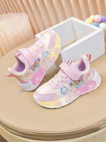Girls Butterfly Sneakers, Hook And Loop Breathable Soft Non-Slip Princess Sports Shoes For Toddler Little Kids - Pink - View 4