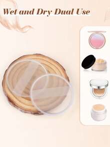 Transparent Silicone Powder Puff, Jelly Air Cushion Puff, Super Soft & Bouncy, Non-Absorbent Makeup Sponge, Wet & Dry Use, Flawless Foundation Applicator For Primer, Isolation & Setting Makeup Beauty Tool - Clear - View 2