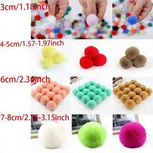 20/10/5/1pc 5-6cm Faux Rex Rabbit Fur Pom Poms, Fluffy Soft Christmas Pompoms, DIY Pom Poms, Handmade Keychain Pendants, Clothing Hat Gloves Sewing Craft Materials - A - View 12