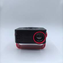 MOMAN Ultra-Pocket HD Mini Projector | Dual-Band WiFi Wireless Screen Casting, Built-In Speaker, 1280P Native Resolution, 4K Video Decoding, Compatible With Phones, Laptops & DVD Players - Black and Red - View 9