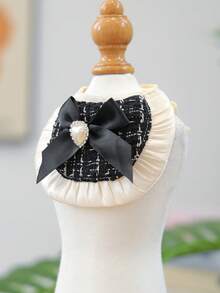 PETCIRCLE 1pc Pet Drool Bib Collar For Dogs And Cats, Small Dog Puppy Teddy Bichon Pomeranian Supplies, Cute Casual Accessory Bib, Fragrant - Black - Multicolor - View 6