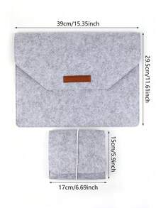 Felt Notebook Inner Bag Tablet Case Ultra-Thin Business Carrying Bag, Ultra-Thin Envelope Compatible With Apple Notebook (Light Gray, 13/15 Inch) Note: Only Suitable For Thin And Light Notebooks - View 12