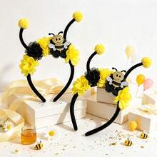 1pc Yellow/Red Insect Antenna Headband, Ladybug & Bee Design Cute Party Performance Headpiece, Perfect For Parties, Festivals, Cosplay, Outdoor Photoshoots - Insect Headband - View 3