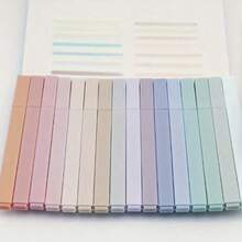 24/12/6pcs Morandi Style Square Highlighter Pens, Soft Felt Tip Markers, Colorful Fluorescent Pens, Quick Drying And Smudge-Resistant, Suitable For Diary, Notes, Study, Office Stationery - Square - View 2