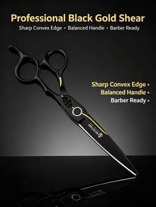 OBOVAY MIZUTANI Precision Hairdressing Scissors, Classic Black And Gold Appearance With Outstanding Texture, Precision Blade Edge Ensures Stable Cutting And Reduces Hair Pulling And Damage, Ergonomic Finger Ring Design For Comfortable Long-Term Use, Suitable For Daily Salon Cutting, Bangs And Layering Refinement, And Creative Styling - Multicolor - View 2