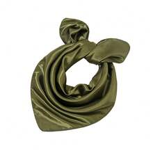 1pc Solid Color Scarf, Comfortable, Elegant, Unique, Classic, Versatile, Fashionable Women's Scarf For Spring/Autumn For Dress, Beach, Holiday, Travel Essential - Green - View 11