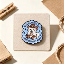 Funny Sarcastic Cartoon Animal Enamel Pins, Cute Skeleton Raccoon Duck Cat Deer Brooch Badge For Backpack Jacket Hat, Lovely Gift For Friends - Multicolor - View 7