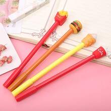4PCS Creative French Fries Cola Hamburger Ice Cream Neutral Pens, Cute Office Stationery Student Gel Pens, Black Ink - Multiple Styles - View 6