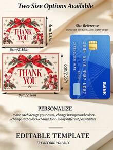 Kartu Ucapan Natal Mini yang Disesuaikan, Kartu Ucapan Terima Kasih Kecil Ukuran 6x4cm/9x6cm yang Dipersonalisasi, Kartu Kecil untuk Dekorasi Paket Kotak Hadiah, Kartu Pesan, Kartu Kecil Liburan yang Dipersonalisasi, Kartu Ucapan Terima Kasih untuk Usaha Kecil - kartu - View 6