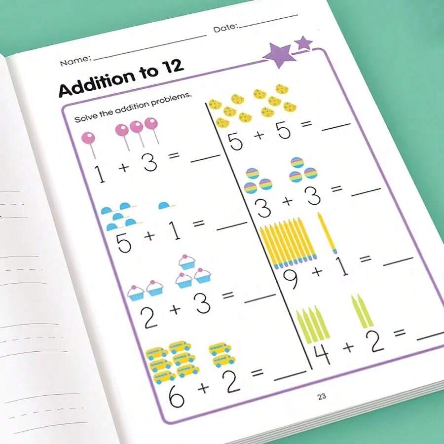 1pc Mixed Addition And Subtraction Mental Math Workbook For Preschool ...