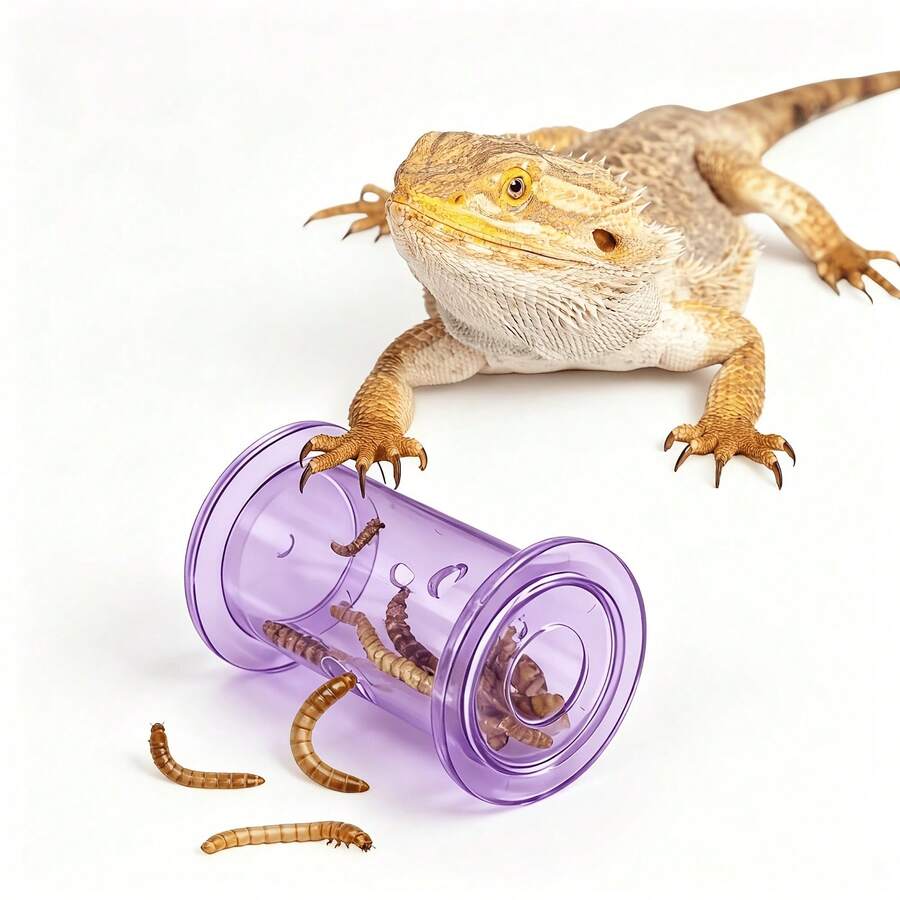 Bearded Dragon Feeding Toy, Lizard Interactive Enrichment Toy Reptile Terrarium Decor, Foraging Accessory For Geckos, Lizards, Bearded Dragons, Chameleons And Other Small Animals