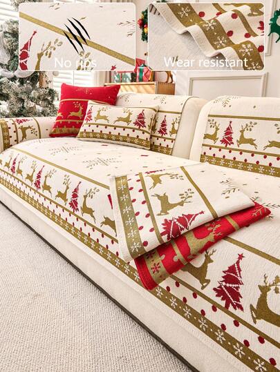 1 buah Sarung Bantal Sofa Universal untuk Semua Musim, Dekorasi Natal Minimalis Modern, Sarung Kursi Sofa Anti Selip, Dapat Dicuci dengan Mesin & Tangan, Lembut, Tahan Pudar, Bebas Serat, Sarung Pelindung Ramah Hewan Peliharaan, Sarung Sofa Sudut yang Dapat Diatur, Cocok untuk Kamar Tidur, Kantor, Ruang Tamu, Furnitur Kombinasi, Sofa Bentuk L dan Sofa 1234 Dudukan