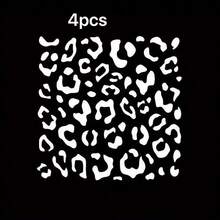 2pcs 5.9*5.9 Inch Metal Reflective Stickers, Leopard Print & Cow Print, Black Geometric Pattern, Waterproof Easy-To-Apply DIY Decals, Suitable For Cars, Rearview Mirrors, Windows, Phones, Bicycles And Cups, Durable Car And Daily Decoration Accessories - Sticker - View 19