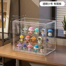 1pc 3-Layer Transparent Display Box With 3-Layer Acrylic Magnetic Door, Suitable For Storing Souvenirs, Organizing Items, Displaying Collectibles, Desktop Use - Multicolor - View 10