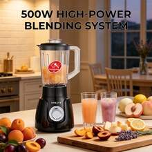 SOKANY185 Multi-Function Juicer With Grinding Cup, 2-In-1 Juicing And Grinding Function, 2-Speed Adjustable, 1.6L Large Capacity, Suitable For Juice Extractor/Food Processor/Coffee Bean Grinder - Black - View 4