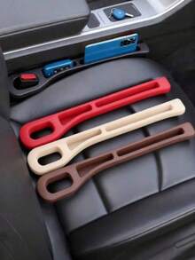 4/2pcs Car Seat Gap Filler Storage Box, Anti-Leak & Anti-Drop, Phone, Keys & Small Items Organizer, Multi-Functional Center Console Side Armrest Box, Car Interior Decoration, Unisex Essential Car Accessory - Multicolor - View 3