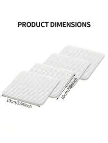 4pcs/Pack Reusable Carpet Gripper Pads, PU Gel Non-Slip Rug Pads, Washable Anti-Curl Carpet Tape, Prevent Rug Sliding, No Residue On Hardwood Floors, Machine Washable - Multicolor - View 2