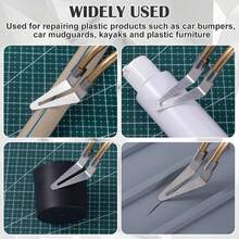 10 PCS Stainless Steel Smoothing Tip Head,Welder Soldering Tip Smooth Head Replacement, Stainless Steel Scrapper Welding Tip For Car Bumper Repair, Car Accessories - A - View 5