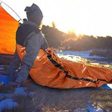 Outdoor Survival Sleeping Bag Cold Protection And Warmth Emergency Blanket Suitable For Camping Hiking Mountain Climbing Emergency Use Portable Durable - Multicolor - View 2