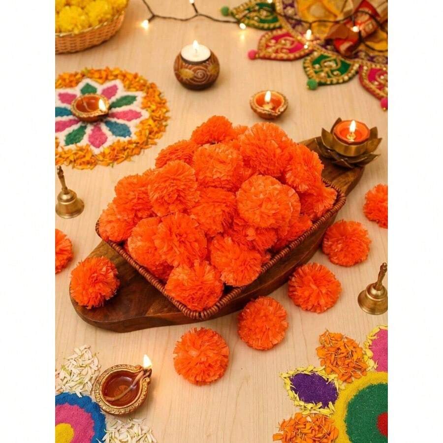 Preserved Flowers - Dark Orange - View 1