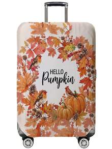1pc 18-32 Inch Suitcases Dust Cover, Autumn Harvest Pumpkin Print Luggage Cover. Stretchable, Scratch-Proof& Dustproof, Stylish Decoration For Luggage - Multicolor - View 4