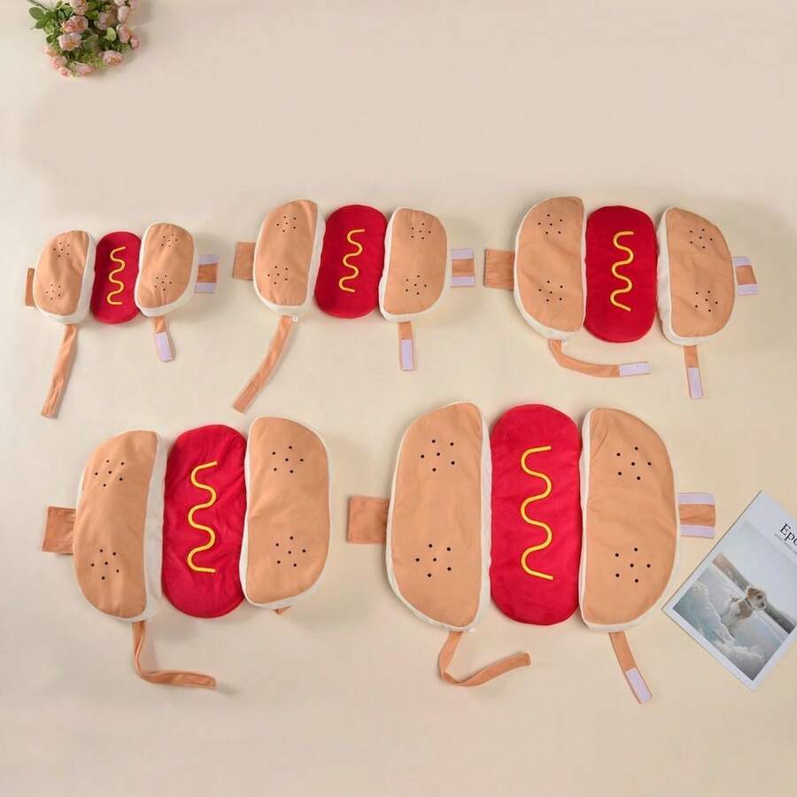 8pcs Sausage Corgi Dog Clothes Hot Dog Outfit Hamburger Cat Pet Funny Costume For Small And Medium Dogs - Multicolor - View 1