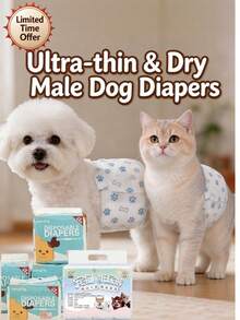 10pcs Dog Diapers, Male Dog Specific, Pet Training Pads, Disposable Cleaning Supplies, Super Absorbent Dry And Comfortable, Adjustable Elastic, Suitable For Preventing Indoor Urine Marking, Post-Surgery Wound Infection Prevention - View 6