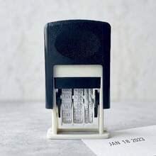 Adjustable Automatic Ink Date Stamp, Rolling Date Stamp, Portable Reusable Office Stamp, Suitable For Documents And Planners, Random Macaron Color - Small Date Stamp - View 12