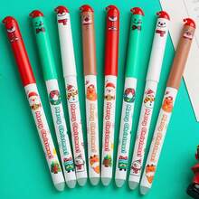 4 buah Pulpen Gel yang Dapat Dihapus Bertema Natal, Pulpen Berbasis Air Kreatif Bergambar Kartun yang Dapat Dihapus, Alat Tulis Pulpen yang Dapat Dihapus - MultiWarna - View 6