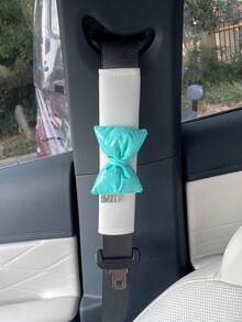 Cute Bow Car Seat Belt Shoulder Pad, Anti-Chafing Seat Belt Cushion, Car Interior Accessory For Women - A - View 8